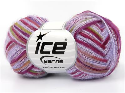 Lot of 8 Skeins Ice Yarns TOUCAN (5% Wool) Yarn Lilac Pink Green Burgundy Khaki