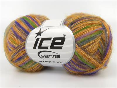 Lot of 8 Skeins Ice Yarns TOUCAN (5% Wool) Yarn Gold Shades Turquoise Green Purple