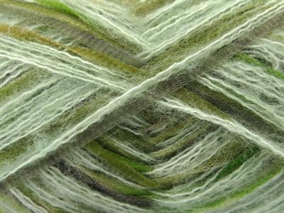 Lot of 8 Skeins Ice Yarns TOUCAN (5% Wool) Yarn Green Shades Grey Gold