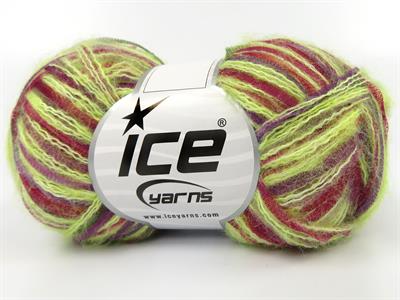 Lot of 8 Skeins Ice Yarns TOUCAN (5% Wool) Yarn Green Shades Burgundy Gold Purple