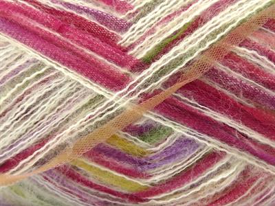 Lot of 8 Skeins Ice Yarns TOUCAN (5% Wool) Yarn Cream Purple Burgundy Gold