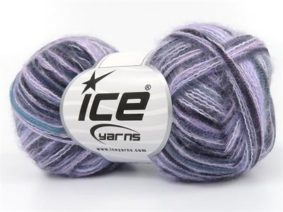 Lot of 8 Skeins Ice Yarns TOUCAN (5% Wool) Yarn Lilac Shades Grey Turquoise