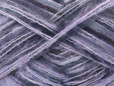 Lot of 8 Skeins Ice Yarns TOUCAN (5% Wool) Yarn Lilac Shades Grey Turquoise