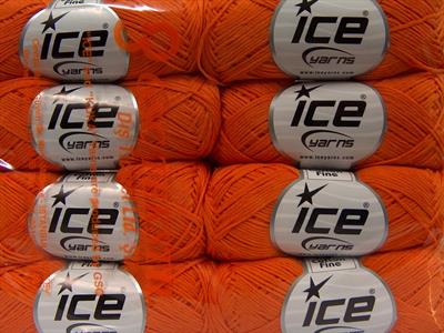 8x50gr. TUBE COTTON FINE Pamuk Turuncu Yazlık İplikler, Pamuk