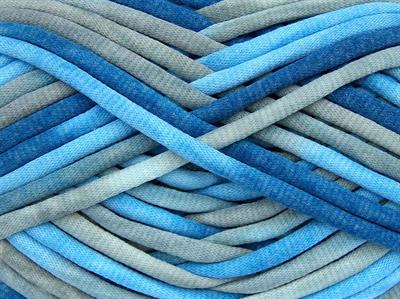 1x250gr. TUBE COTTON JUMBO COLOR Pamuk Mavi Tonları, Gri Tonları Yazlık İplikler, Pamuk, Çok Kalın, Batik Desenli