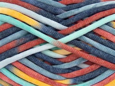 1x250gr. TUBE COTTON JUMBO COLOR Pamuk Altın, Bakır, Mavi Tonları, Nane Yeşil Yazlık İplikler, Pamuk, Çok Kalın, Batik Desenli