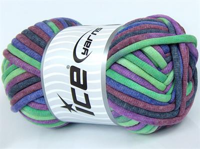 1x250gr. TUBE COTTON JUMBO COLOR Pamuk Yeşil, Mor, Gri, Maron Yazlık İplikler, Pamuk, Çok Kalın, Batik Desenli