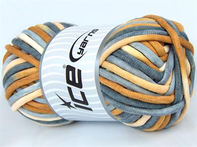 1x250gr. TUBE COTTON JUMBO COLOR Pamuk Açık Kahve, Krem Tonları, Gri Tonları Yazlık İplikler, Pamuk, Çok Kalın, Batik Desenli