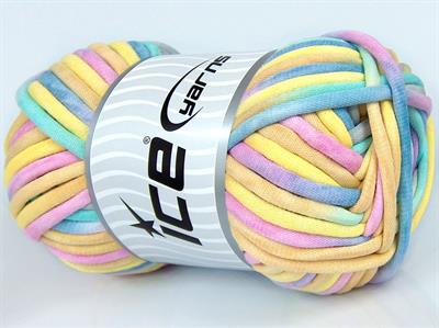 1x250gr. TUBE COTTON JUMBO COLOR Pamuk Pembe, Mavi, Sarı, Açık Gri, Nane Yeşil Yazlık İplikler, Pamuk, Çok Kalın, Batik Desenli