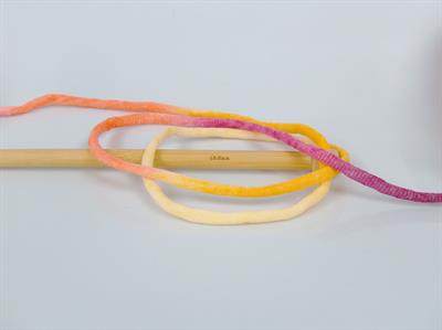 1x250gr. TUBE COTTON JUMBO COLOR Pamuk Pembe, Turuncu, Sarı Yazlık İplikler, Pamuk, Çok Kalın, Batik Desenli