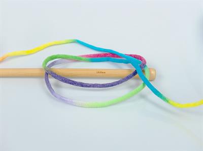 1x250gr. TUBE COTTON JUMBO COLOR Pamuk Gökkuşağı Yazlık İplikler, Pamuk, Çok Kalın, Batik Desenli