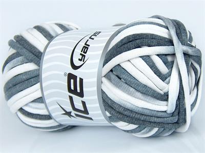 1x250gr. TUBE COTTON JUMBO COLOR Pamuk Beyaz, Gri Tonları Yazlık İplikler, Pamuk, Çok Kalın, Batik Desenli