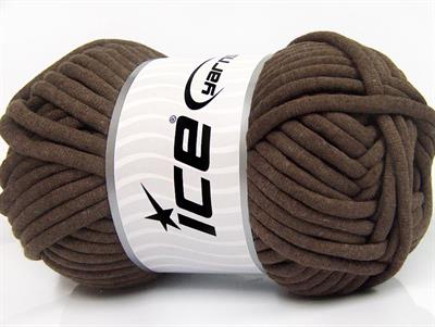 1x250gr. TUBE COTTON JUMBO Pamuk Koyu Kahverengi Yazlık İplikler, Pamuk, Çok Kalın