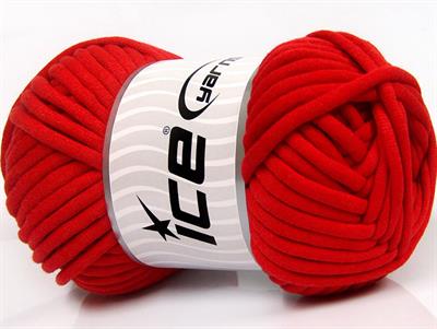 1x250gr. TUBE COTTON JUMBO Pamuk Kırmızı Yazlık İplikler, Pamuk, Çok Kalın