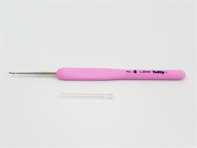 Tulip Etimo Rose Steel Crochet Hook with Soft Grip . No 4 - 1.25 mm