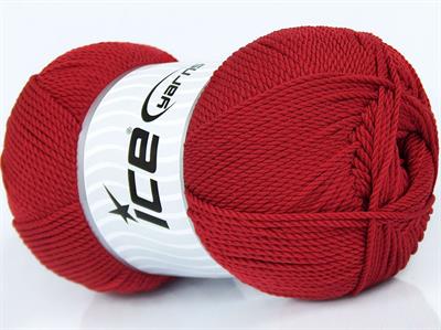 4x100gr. TWISTER DK Akrilik Koyu kırmızı Kışlık, Düz iplikler, 100% Akrilik