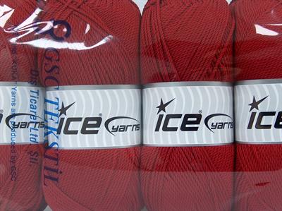 4x100gr. TWISTER DK Akrilik Koyu kırmızı Kışlık, Düz iplikler, 100% Akrilik