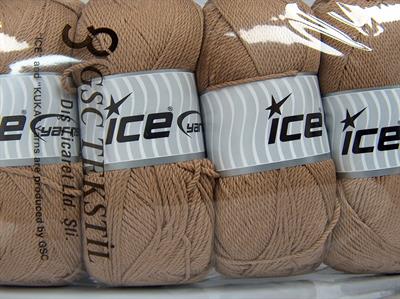 4x100gr. TWISTER DK Akrilik Açık Kamel Kışlık, Düz iplikler, 100% Akrilik