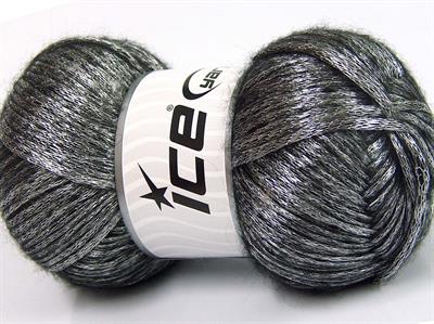 Lot of 4 x 100gr Skeins Ice Yarns UNIVERSE (19% Wool) Yarn Black Silver