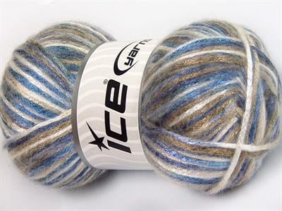Lot of 4 x 100gr Skeins Ice Yarns UNIVERSE (19% Wool) Yarn Blue Shades Camel Black