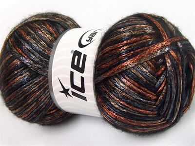 Lot of 4 x 100gr Skeins Ice Yarns UNIVERSE (19% Wool) Yarn Black Grey Orange Bronze