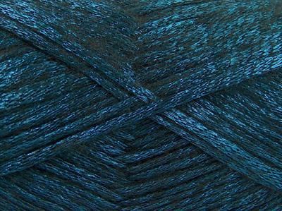 Lot of 4 x 100gr Skeins Ice Yarns UNIVERSE (19% Wool) Yarn Turquoise Black