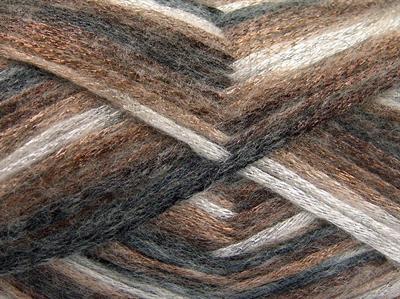 Lot of 4 x 100gr Skeins Ice Yarns UNIVERSE (19% Wool) Yarn Grey Shades Camel Brown Black