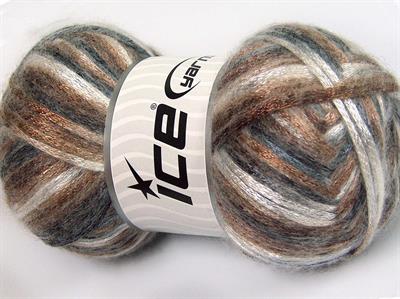 Lot of 4 x 100gr Skeins Ice Yarns UNIVERSE (19% Wool) Yarn Grey Shades Camel Brown Black