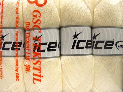 Lot of 4 x 100gr Skeins Ice Yarns UNIVERSE (19% Wool) Hand Knitting Yarn Cream