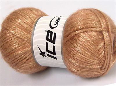 Lot of 4 x 100gr Skeins Ice Yarns UNIVERSE (19% Wool) Yarn Dark Beige