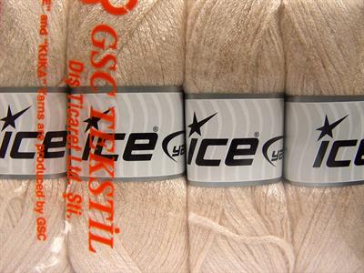 Lot of 4 x 100gr Skeins Ice Yarns UNIVERSE (19% Wool) Yarn Light Beige