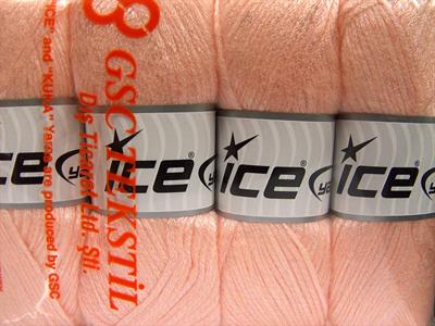 Lot of 4 x 100gr Skeins Ice Yarns UNIVERSE (19% Wool) Yarn Light Salmon