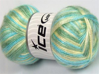 Lot of 4 x 100gr Skeins Ice Yarns UNIVERSE (19% Wool) Yarn Turquoise Shades Light Yellow
