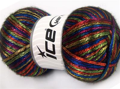 Lot of 4 x 100gr Skeins Ice Yarns UNIVERSE (19% Wool) Yarn Rainbow