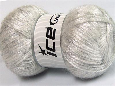 Lot of 4 x 100gr Skeins Ice Yarns UNIVERSE (19% Wool) Yarn White Silver