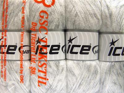 Lot of 4 x 100gr Skeins Ice Yarns UNIVERSE (19% Wool) Yarn White Silver