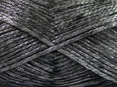 Lot of 4 x 100gr Skeins Ice Yarns UNIVERSE (19% Wool) Yarn Black Silver