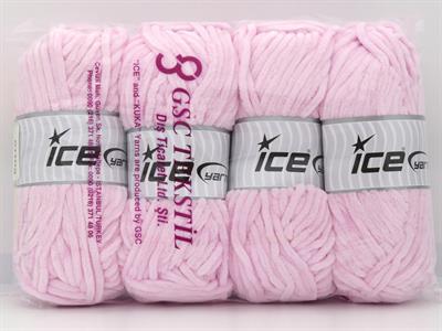 Lot of 4 x 100gr Skeins Ice Yarns VELVET BABY (100% MicroFiber) Yarn Baby Pink