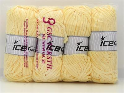 Lot of 4 x 100gr Skeins Ice Yarns VELVET BABY (100% MicroFiber) Yarn Light Orange