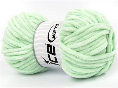 Lot of 4 x 100gr Skeins Ice Yarns VELVET BABY (100% MicroFiber) Yarn Mint Green
