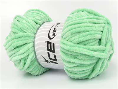 Lot of 4 x 100gr Skeins Ice Yarns VELVET BABY (100% MicroFiber) Yarn Mint Green