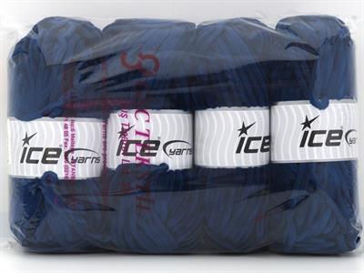 Lot of 4 x 100gr Skeins Ice Yarns VELVET BABY (100% MicroFiber) Yarn Navy