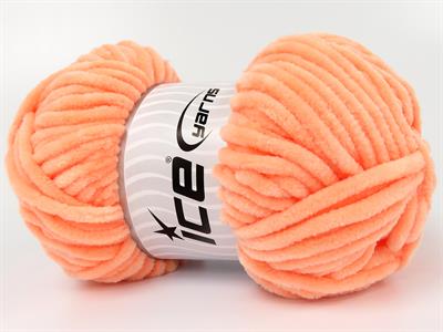 Lot of 4 x 100gr Skeins Ice Yarns VELVET BABY (100% MicroFiber) Yarn Neon Orange