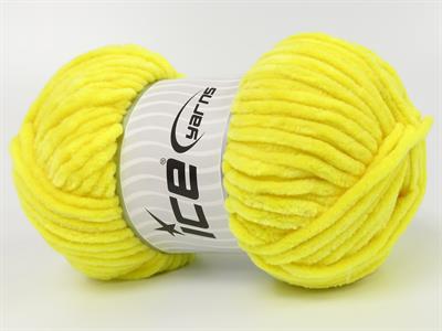 Lot of 4 x 100gr Skeins Ice Yarns VELVET BABY (100% MicroFiber) Yarn Neon Yellow