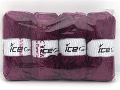 Lot of 4 x 100gr Skeins Ice Yarns VELVET BABY (100% MicroFiber) Yarn Purple