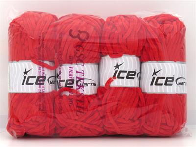 Lot of 4 x 100gr Skeins Ice Yarns VELVET BABY (100% MicroFiber) Yarn Red