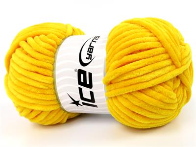 Lot of 4 x 100gr Skeins Ice Yarns VELVET BABY (100% MicroFiber) Yarn Yellow