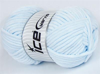 Lot of 4 x 100gr Skeins Ice Yarns VELVET CHENILLE Hand Knitting Yarn Baby Blue