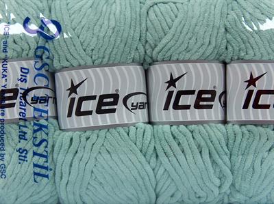Lot of 4 x 100gr Skeins Ice Yarns VELVET CHENILLE Yarn Mint Green