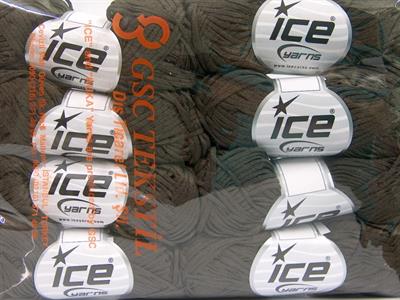 8x50gr. VIOLINO Akrilik Koyu Kahverengi Şerit, Yazlık İplikler, 100% Akrilik